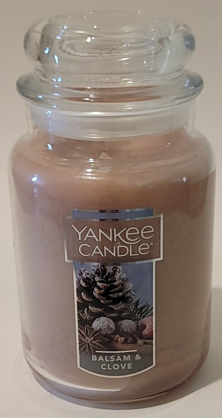 RETIRED Yankee Candle Balsam&Clove Large Jar Scented CandlCandle NEW